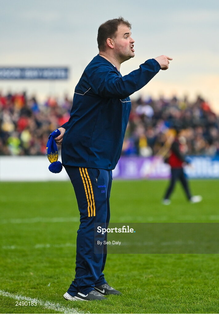 23 April 2023; Roscommon manager Davy Burke during the Connacht GAA Football Senior Championship Semi-Final match between Roscommon and Galway at Dr Hyde Park in Roscommon. Photo by Seb Daly/Sportsfile