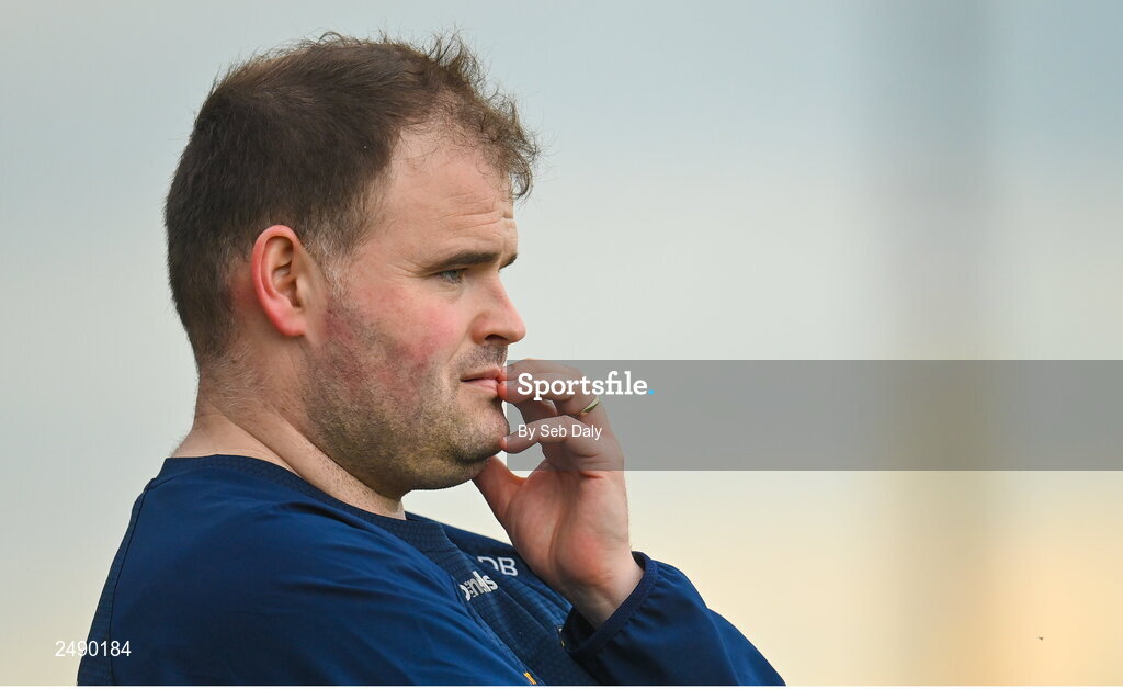 23 April 2023; Roscommon manager Davy Burke during the Connacht GAA Football Senior Championship Semi-Final match between Roscommon and Galway at Dr Hyde Park in Roscommon. Photo by Seb Daly/Sportsfile
