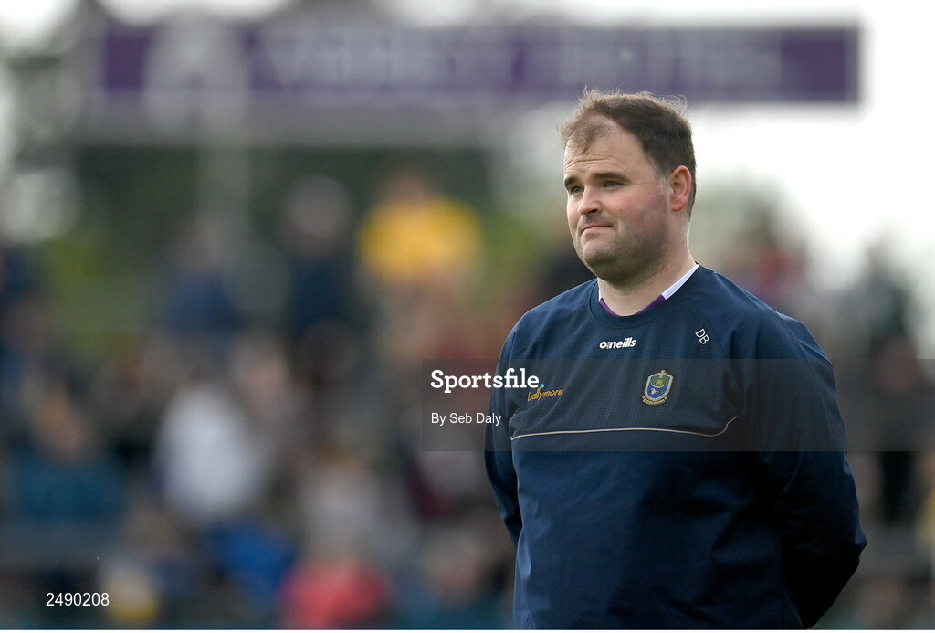 23 April 2023; Roscommon manager Davy Burke during the Connacht GAA Football Senior Championship Semi-Final match between Roscommon and Galway at Dr Hyde Park in Roscommon. Photo by Seb Daly/Sportsfile