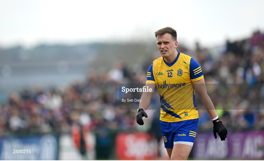 23 April 2023; Enda Smith of Roscommon leaves the pitch at half-time of the Connacht GAA Football Senior Championship Semi-Final match between Roscommon and Galway at Dr Hyde Park in Roscommon. Photo by Seb Daly/Sportsfile