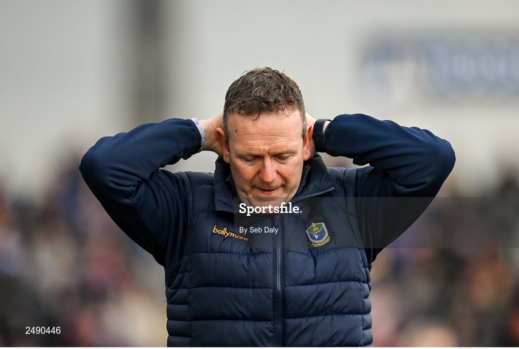 23 April 2023; Roscommon selector Eddie Lohan reacts during the Connacht GAA Football Senior Championship Semi-Final match between Roscommon and Galway at Dr Hyde Park in Roscommon. Photo by Seb Daly/Sportsfile