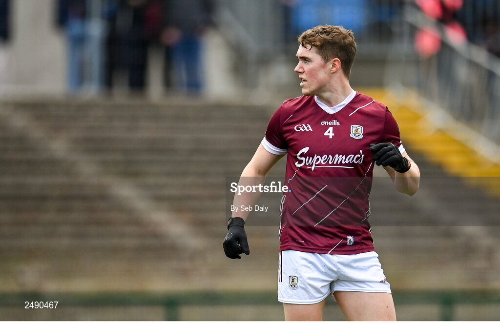 23 April 2023; Jack Glynn of Galway during the Connacht GAA Football Senior Championship Semi-Final match between Roscommon and Galway at Dr Hyde Park in Roscommon. Photo by Seb Daly/Sportsfile