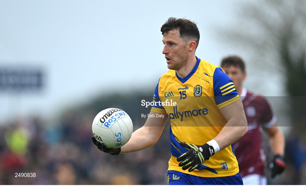 23 April 2023; Diarmuid Murtagh of Roscommon during the Connacht GAA Football Senior Championship Semi-Final match between Roscommon and Galway at Dr Hyde Park in Roscommon. Photo by Seb Daly/Sportsfile
