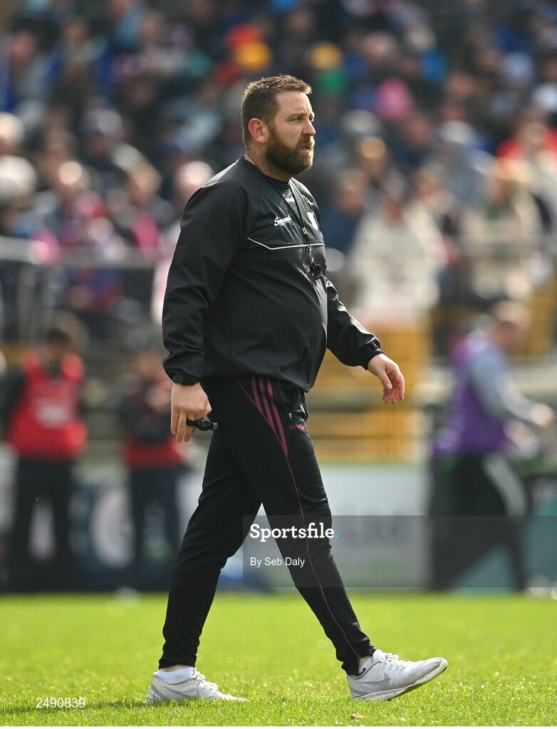 23 April 2023; Galway selector Cian O'Neill before the Connacht GAA Football Senior Championship Semi-Final match between Roscommon and Galway at Dr Hyde Park in Roscommon. Photo by Seb Daly/Sportsfile