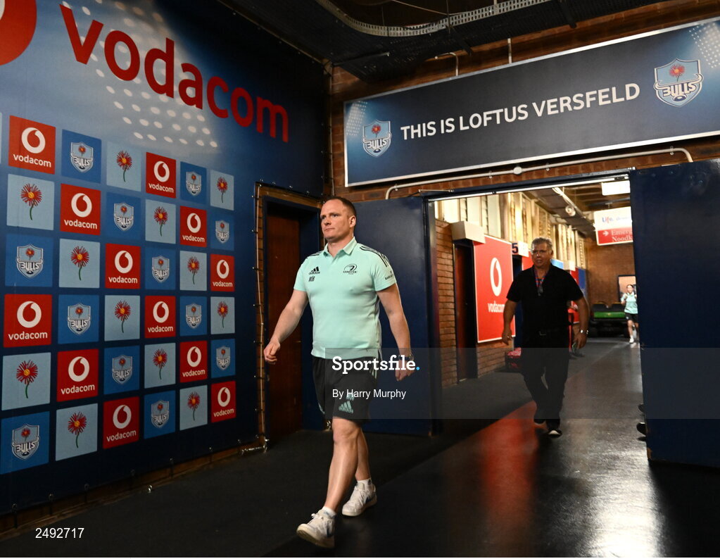 22 April 2023; Leinster senior communications & media manager Marcus Ó Buachalla before the United Rugby Championship match between Vodacom Bulls and Leinster at Loftus Versfeld Stadium in Pretoria, South Africa. Photo by Harry Murphy/Sportsfile