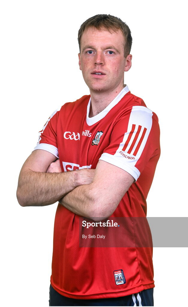 17 April 2023; Luke Meade during a Cork hurling squad portraits session at Páirc Uí Chaoimh in Cork. Photo by Seb Daly/Sportsfile