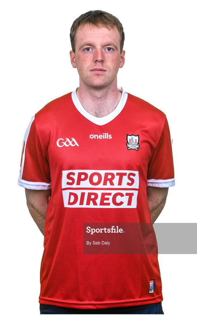 17 April 2023; Luke Meade during a Cork hurling squad portraits session at Páirc Uí Chaoimh in Cork. Photo by Seb Daly/Sportsfile