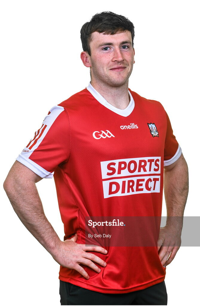 17 April 2023; Niall O’Leary during a Cork hurling squad portraits session at Páirc Uí Chaoimh in Cork. Photo by Seb Daly/Sportsfile