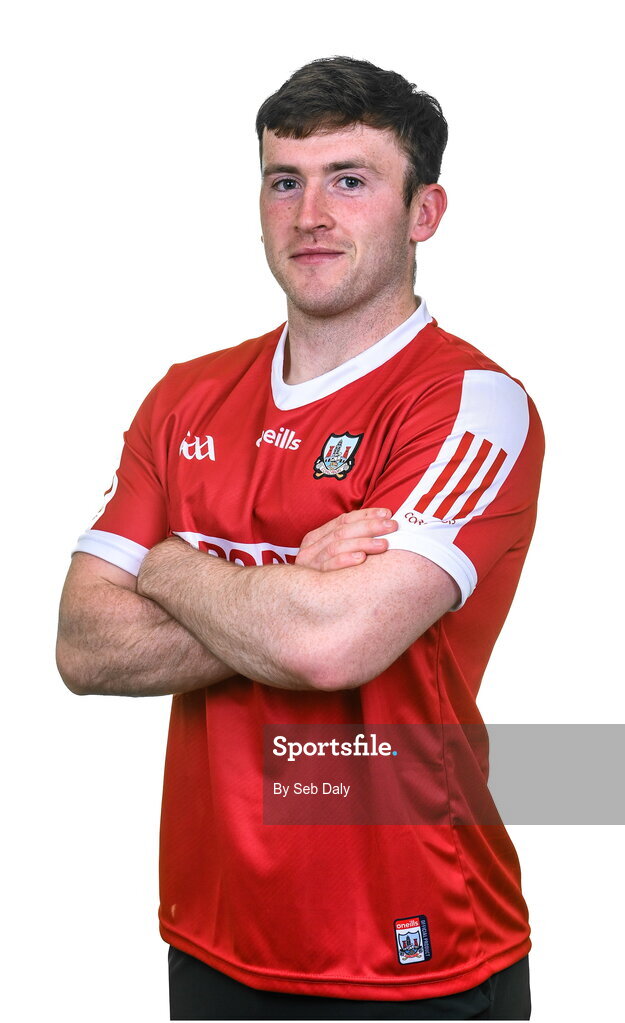 17 April 2023; Niall O’Leary during a Cork hurling squad portraits session at Páirc Uí Chaoimh in Cork. Photo by Seb Daly/Sportsfile