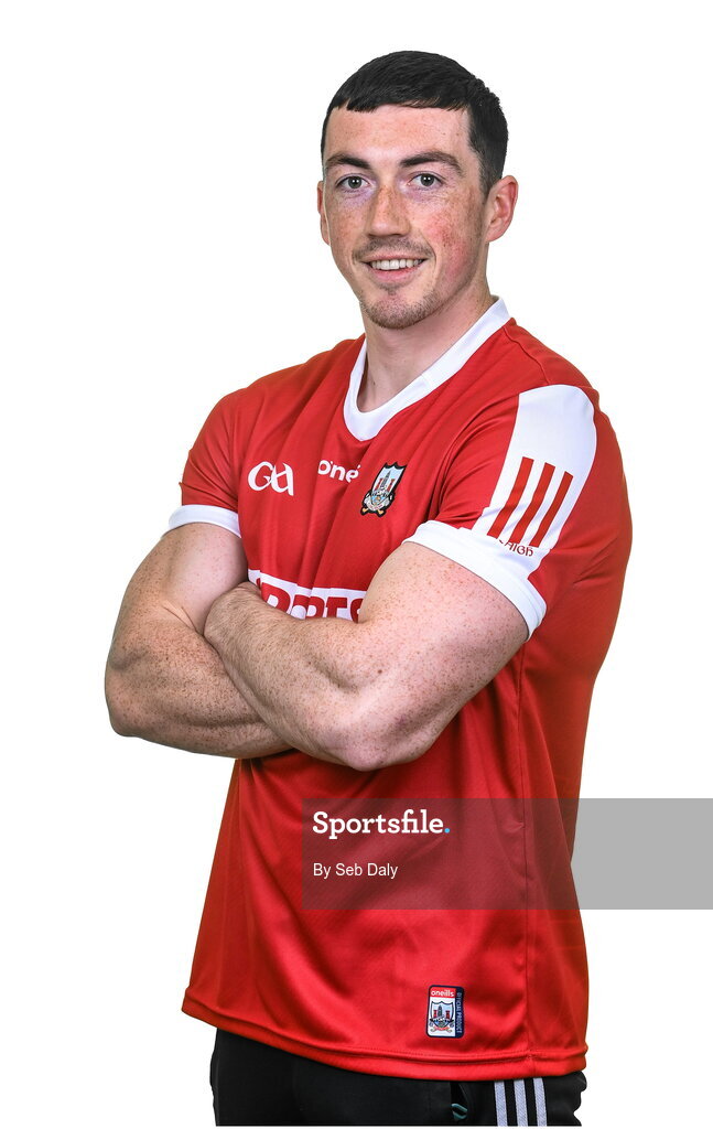 17 April 2023; Sean O’Donoghue during a Cork hurling squad portraits session at Páirc Uí Chaoimh in Cork. Photo by Seb Daly/Sportsfile