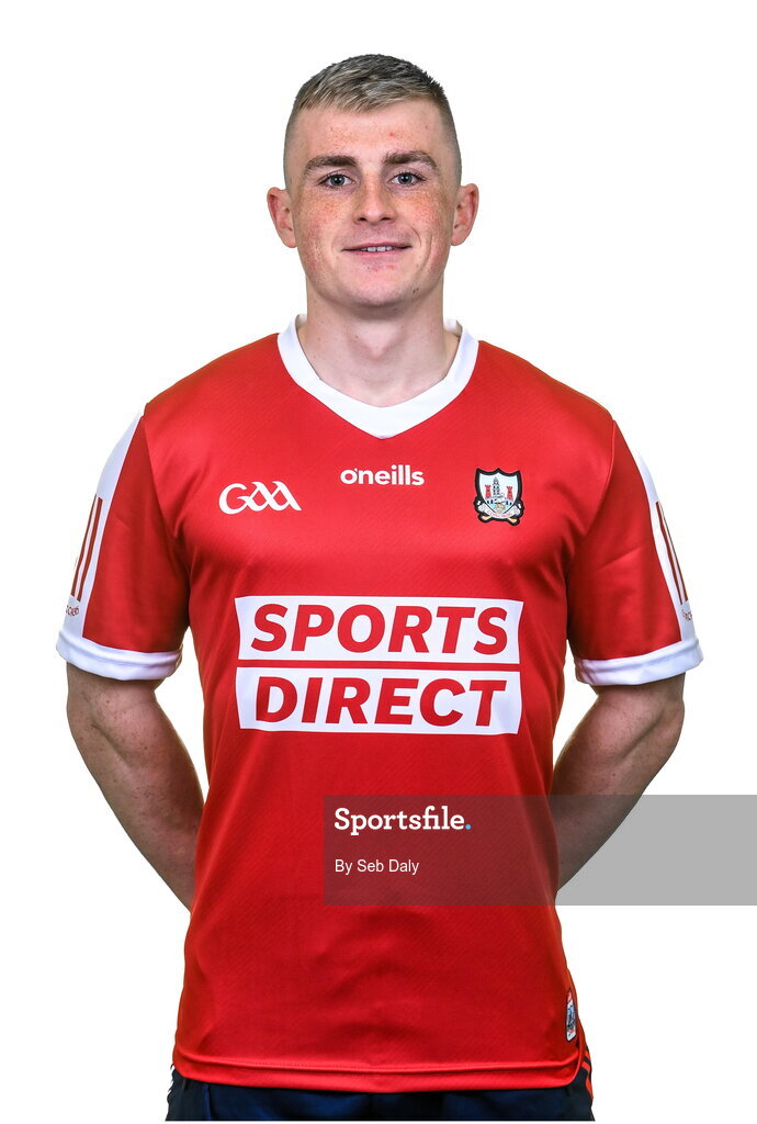 17 April 2023; Tommy O'Connell during a Cork hurling squad portraits session at Páirc Uí Chaoimh in Cork. Photo by Seb Daly/Sportsfile