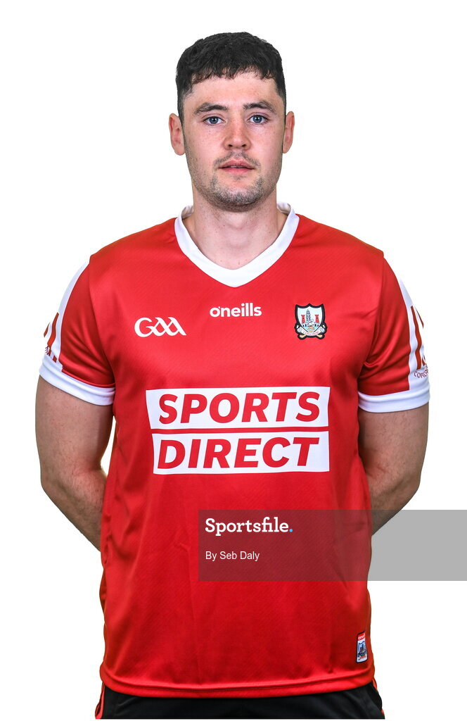 17 April 2023; Sean Twomey during a Cork hurling squad portraits session at Páirc Uí Chaoimh in Cork. Photo by Seb Daly/Sportsfile