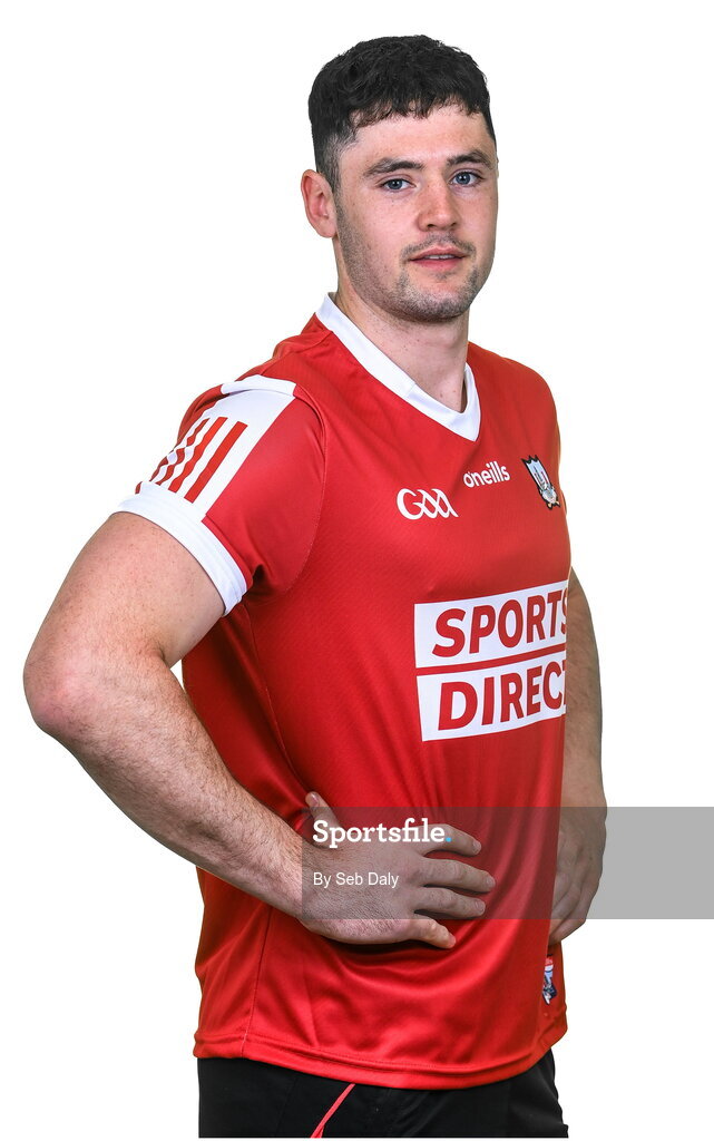 17 April 2023; Sean Twomey during a Cork hurling squad portraits session at Páirc Uí Chaoimh in Cork. Photo by Seb Daly/Sportsfile