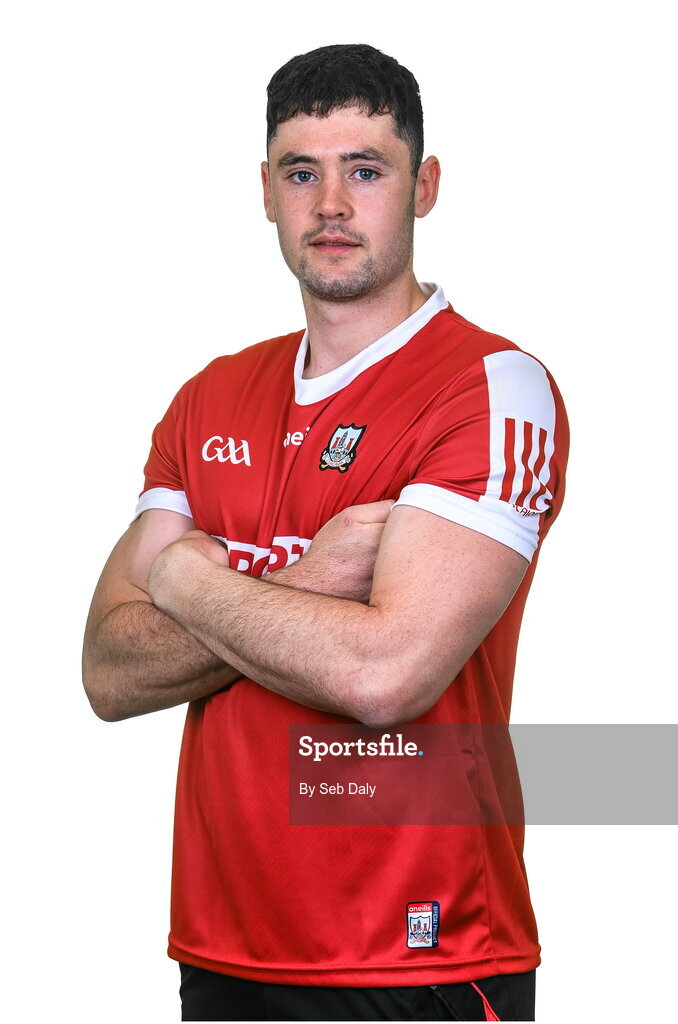 17 April 2023; Sean Twomey during a Cork hurling squad portraits session at Páirc Uí Chaoimh in Cork. Photo by Seb Daly/Sportsfile
