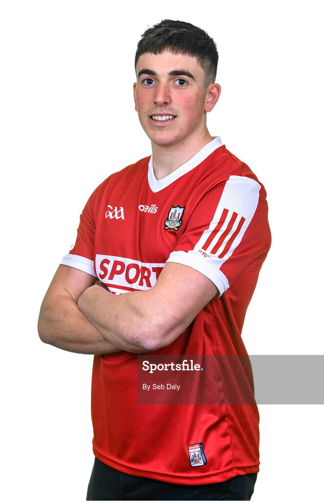 17 April 2023; Ciaran Joyce during a Cork hurling squad portraits session at Páirc Uí Chaoimh in Cork. Photo by Seb Daly/Sportsfile