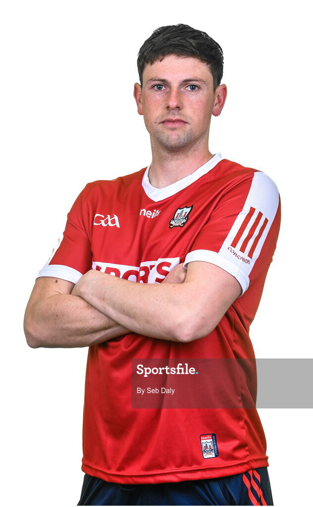 17 April 2023; Cormac Beausang during a Cork hurling squad portraits session at Páirc Uí Chaoimh in Cork. Photo by Seb Daly/Sportsfile