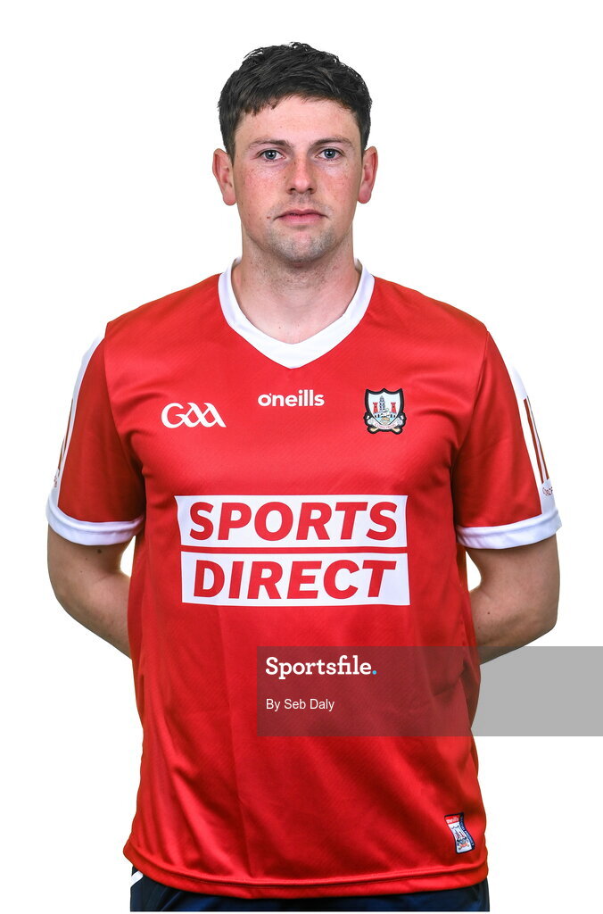 17 April 2023; Cormac Beausang during a Cork hurling squad portraits session at Páirc Uí Chaoimh in Cork. Photo by Seb Daly/Sportsfile