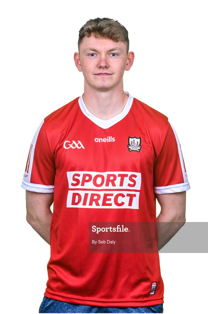 17 April 2023; Shane Barrett during a Cork hurling squad portraits session at Páirc Uí Chaoimh in Cork. Photo by Seb Daly/Sportsfile