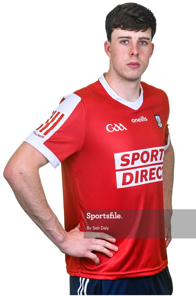 17 April 2023; Robert Downey during a Cork hurling squad portraits session at Páirc Uí Chaoimh in Cork. Photo by Seb Daly/Sportsfile