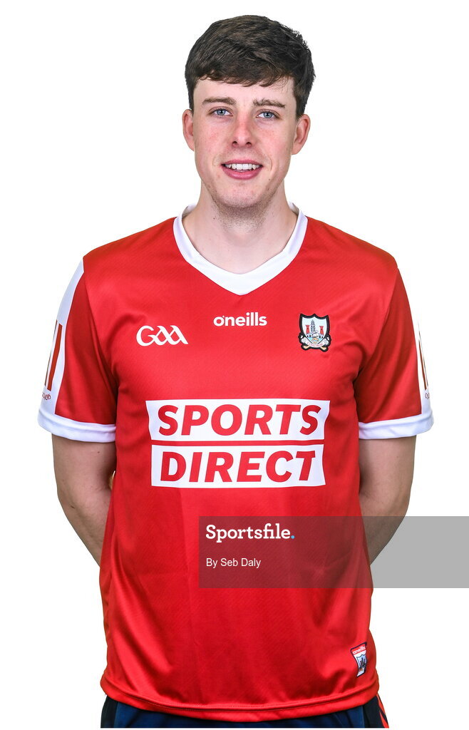17 April 2023; Robert Downey during a Cork hurling squad portraits session at Páirc Uí Chaoimh in Cork. Photo by Seb Daly/Sportsfile