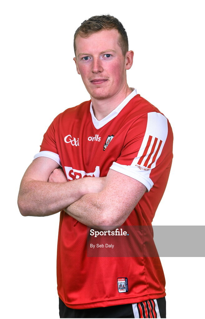 17 April 2023; Conor Cahalane during a Cork hurling squad portraits session at Páirc Uí Chaoimh in Cork. Photo by Seb Daly/Sportsfile