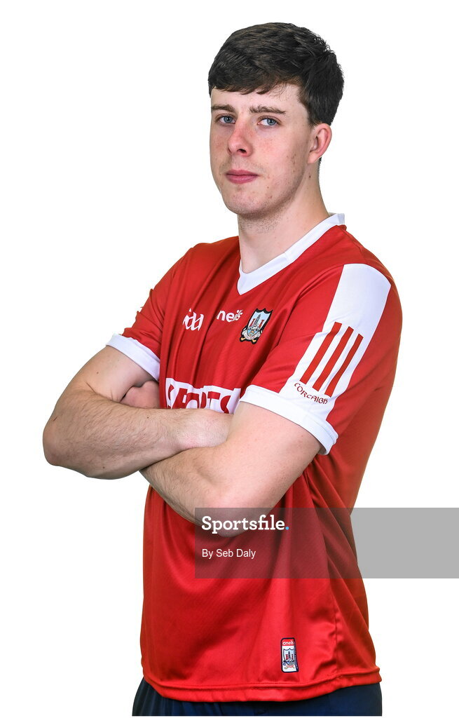 17 April 2023; Robert Downey during a Cork hurling squad portraits session at Páirc Uí Chaoimh in Cork. Photo by Seb Daly/Sportsfile