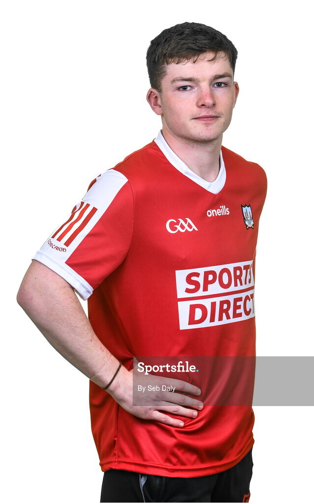 17 April 2023; Darragh Flynn during a Cork hurling squad portraits session at Páirc Uí Chaoimh in Cork. Photo by Seb Daly/Sportsfile