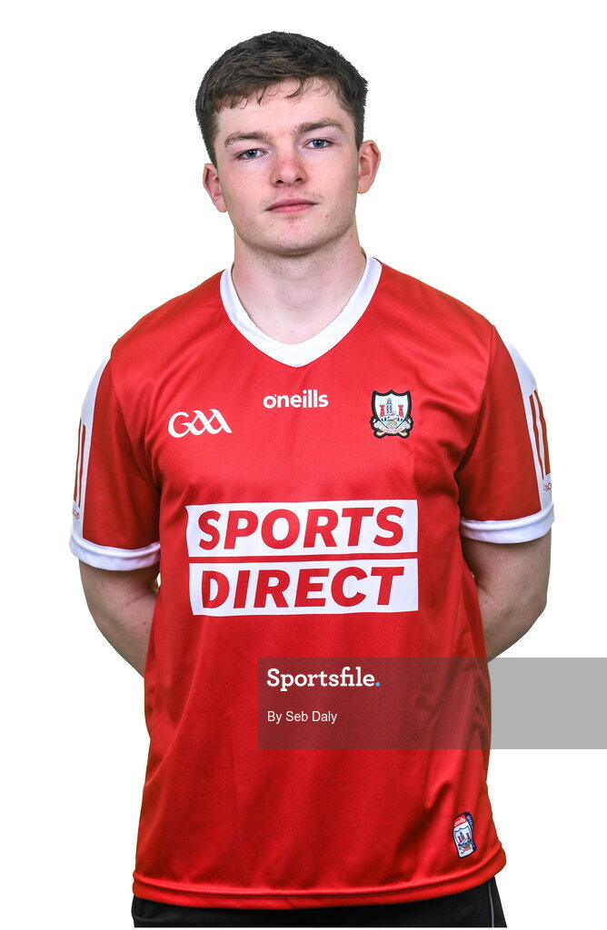 17 April 2023; Darragh Flynn during a Cork hurling squad portraits session at Páirc Uí Chaoimh in Cork. Photo by Seb Daly/Sportsfile