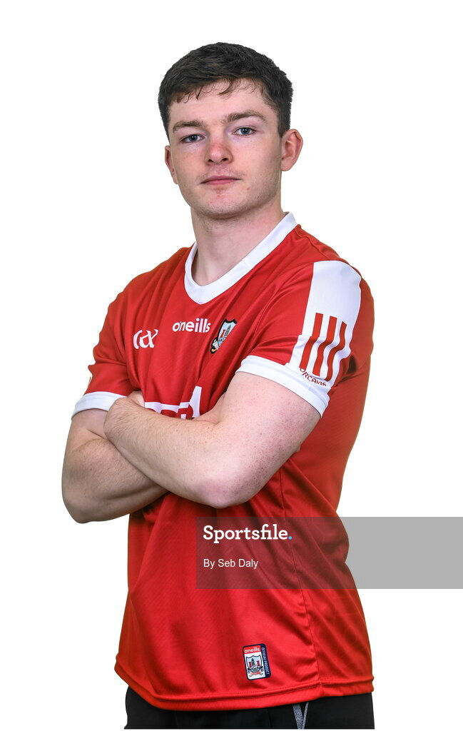 17 April 2023; Darragh Flynn during a Cork hurling squad portraits session at Páirc Uí Chaoimh in Cork. Photo by Seb Daly/Sportsfile