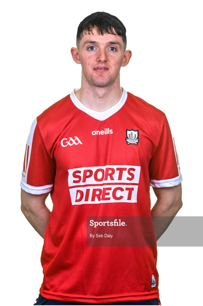17 April 2023; Ger Millerick during a Cork hurling squad portraits session at Páirc Uí Chaoimh in Cork. Photo by Seb Daly/Sportsfile