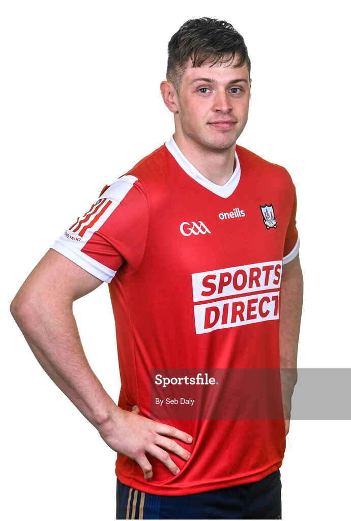 17 April 2023; Daire O’Leary during a Cork hurling squad portraits session at Páirc Uí Chaoimh in Cork. Photo by Seb Daly/Sportsfile