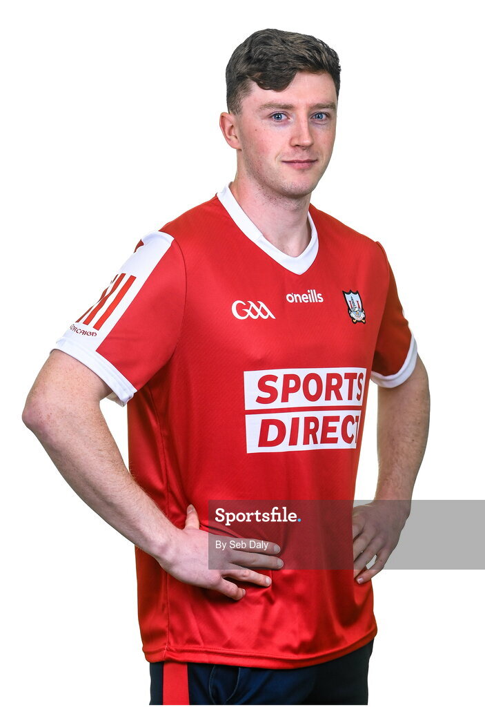 17 April 2023; Jack O’Connor during a Cork hurling squad portraits session at Páirc Uí Chaoimh in Cork. Photo by Seb Daly/Sportsfile