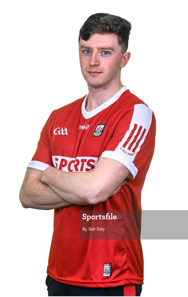 17 April 2023; Jack O’Connor during a Cork hurling squad portraits session at Páirc Uí Chaoimh in Cork. Photo by Seb Daly/Sportsfile