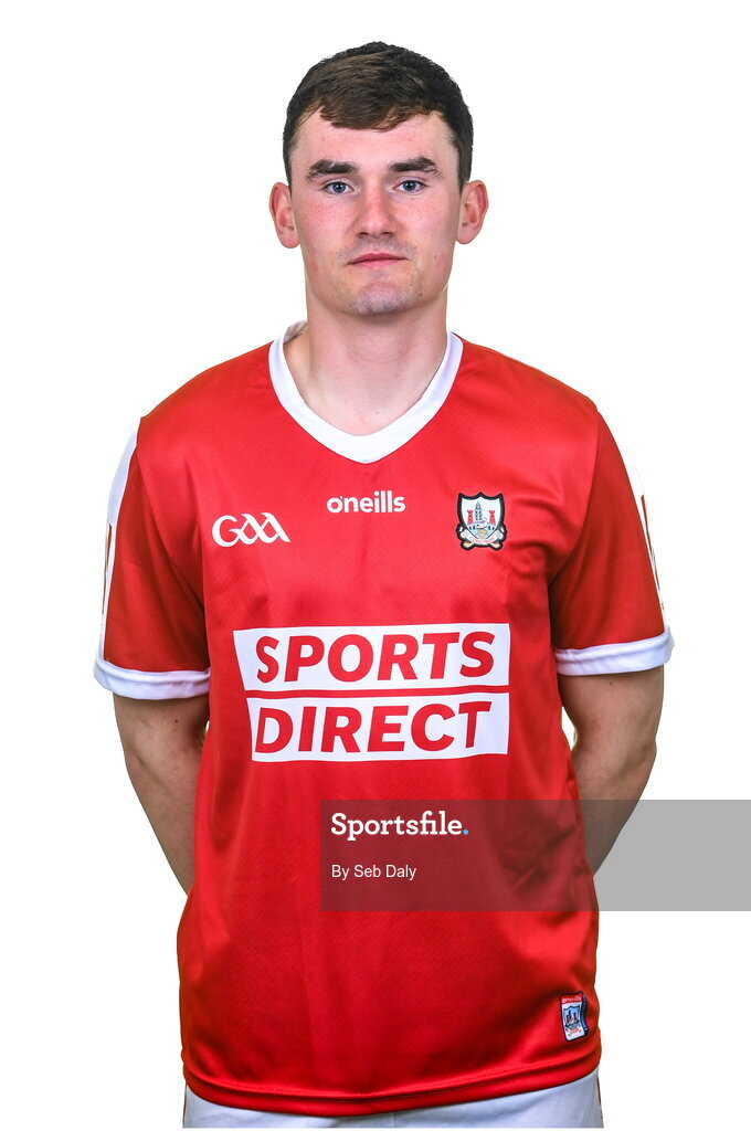 17 April 2023; Eoin Roche during a Cork hurling squad portraits session at Páirc Uí Chaoimh in Cork. Photo by Seb Daly/Sportsfile
