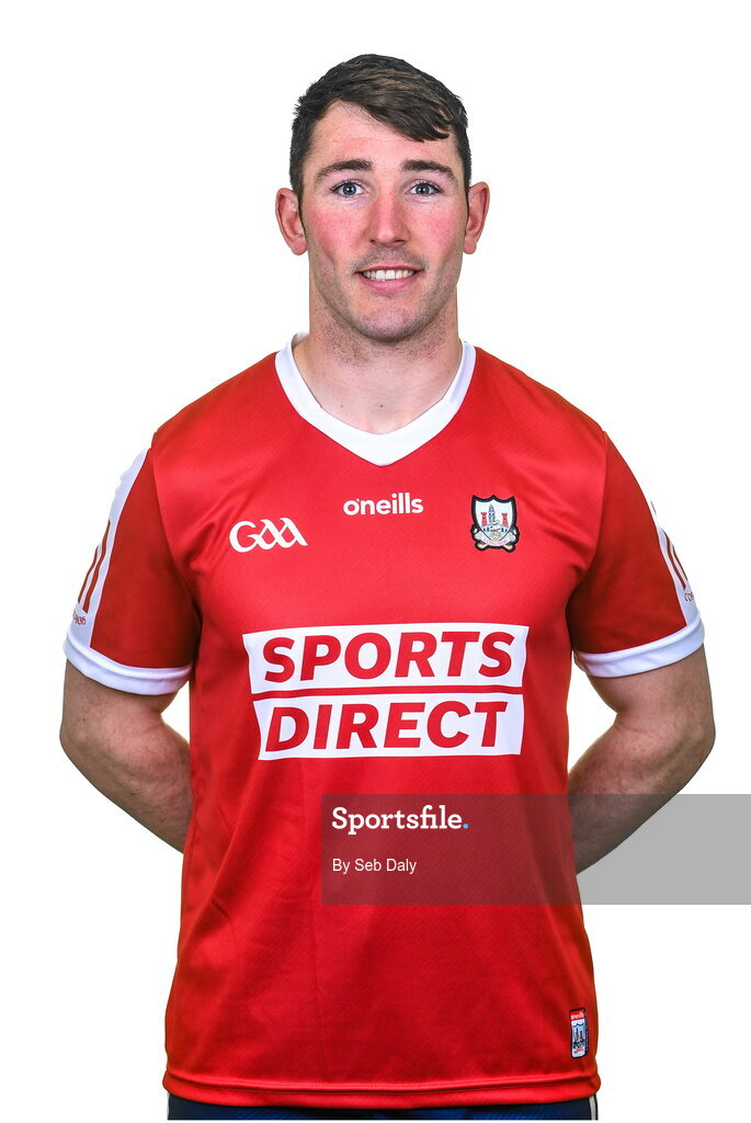 17 April 2023; Declan Dalton during a Cork hurling squad portraits session at Páirc Uí Chaoimh in Cork. Photo by Seb Daly/Sportsfile