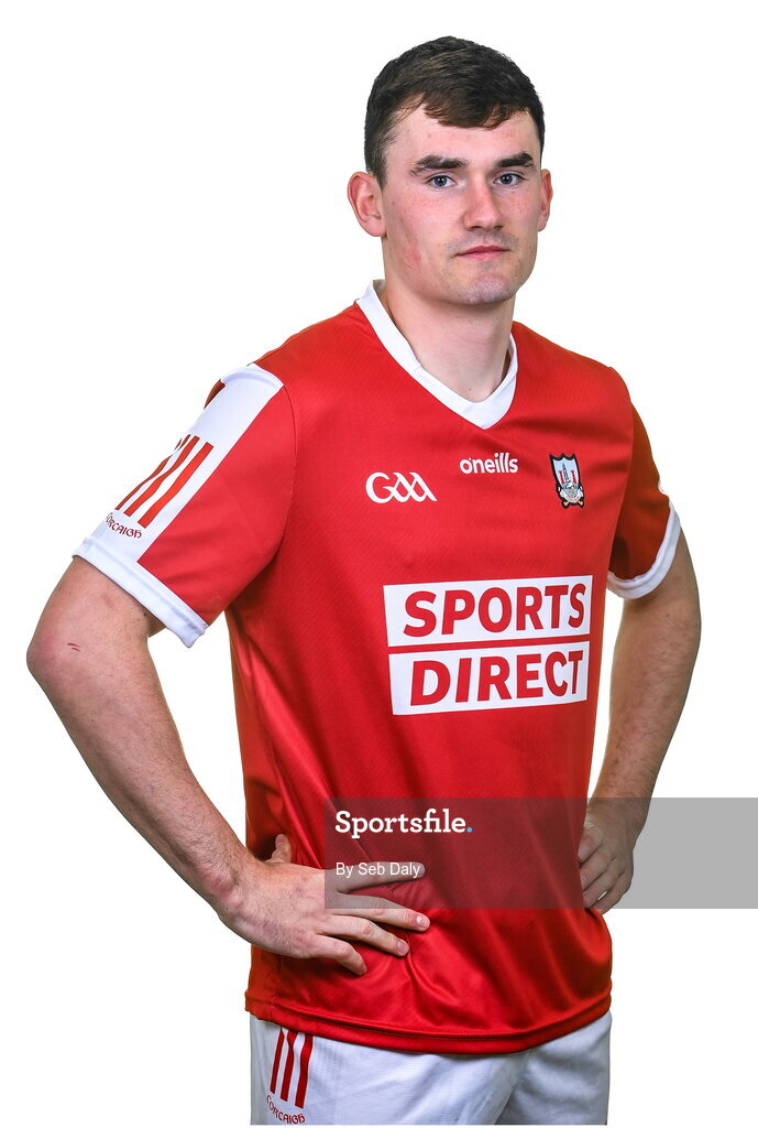17 April 2023; Eoin Roche during a Cork hurling squad portraits session at Páirc Uí Chaoimh in Cork. Photo by Seb Daly/Sportsfile