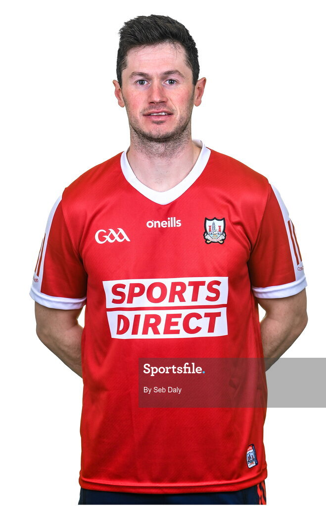 17 April 2023; Seamus Harnedy during a Cork hurling squad portraits session at Páirc Uí Chaoimh in Cork. Photo by Seb Daly/Sportsfile