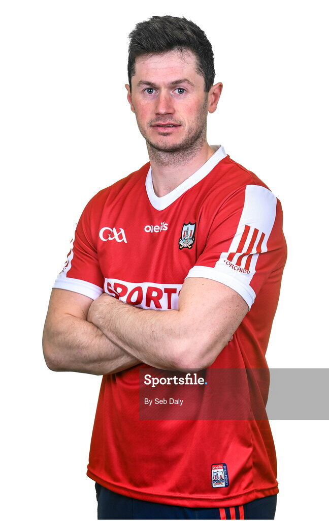 17 April 2023; Seamus Harnedy during a Cork hurling squad portraits session at Páirc Uí Chaoimh in Cork. Photo by Seb Daly/Sportsfile