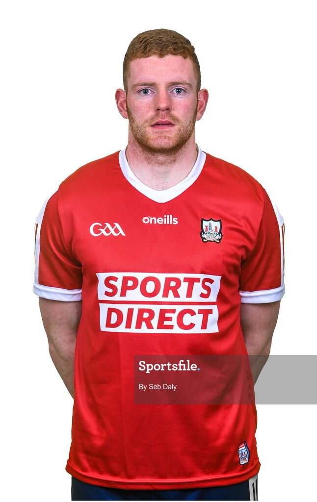 17 April 2023; Conor O’Callaghan during a Cork hurling squad portraits session at Páirc Uí Chaoimh in Cork. Photo by Seb Daly/Sportsfile