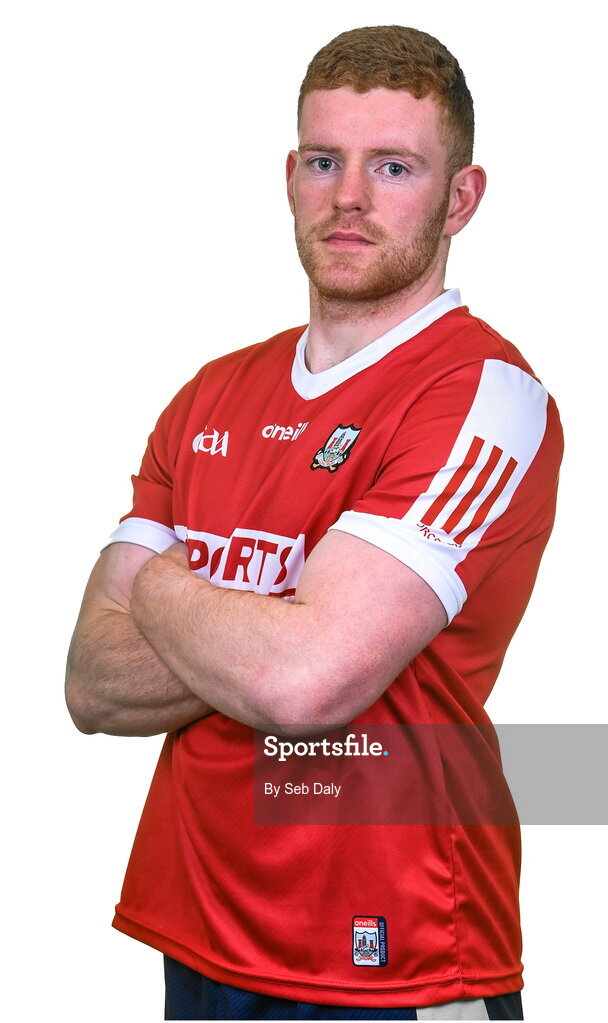 17 April 2023; Conor O’Callaghan during a Cork hurling squad portraits session at Páirc Uí Chaoimh in Cork. Photo by Seb Daly/Sportsfile