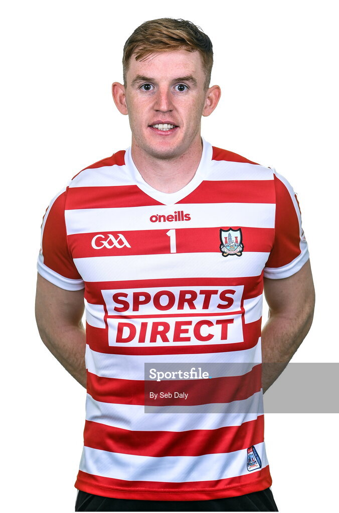 17 April 2023; Patrick Collins during a Cork hurling squad portraits session at Páirc Uí Chaoimh in Cork. Photo by Seb Daly/Sportsfile