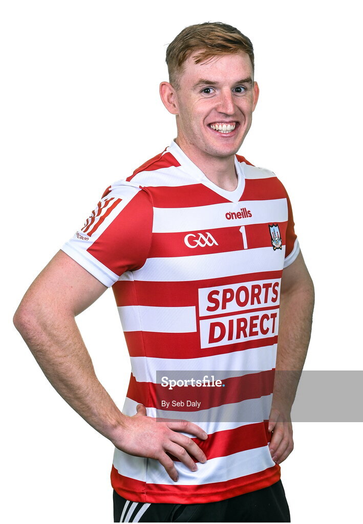 17 April 2023; Patrick Collins during a Cork hurling squad portraits session at Páirc Uí Chaoimh in Cork. Photo by Seb Daly/Sportsfile