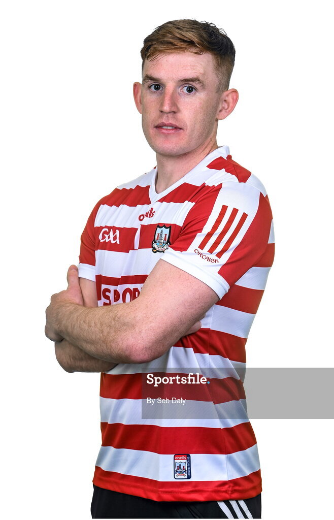 17 April 2023; Patrick Collins during a Cork hurling squad portraits session at Páirc Uí Chaoimh in Cork. Photo by Seb Daly/Sportsfile