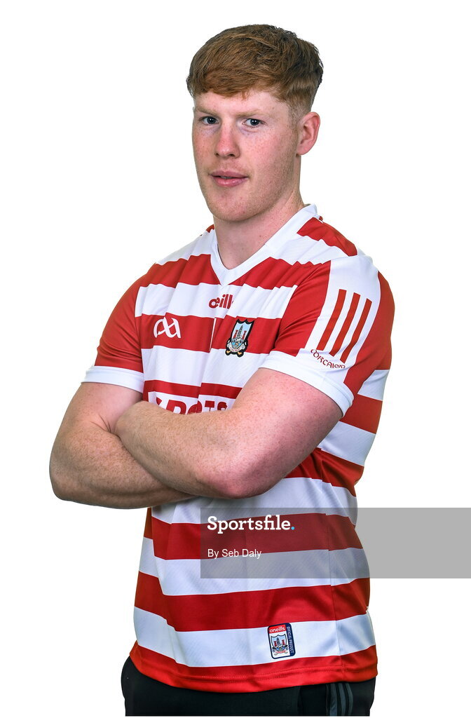 17 April 2023; Gerard Collins during a Cork hurling squad portraits session at Páirc Uí Chaoimh in Cork. Photo by Seb Daly/Sportsfile