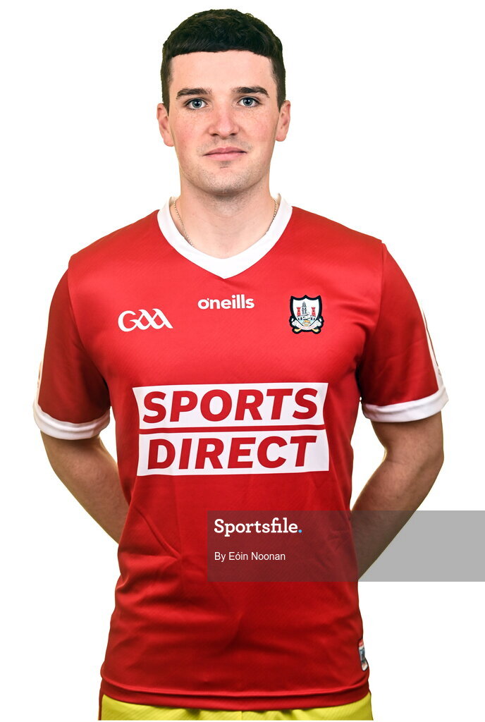 27 April 2023; Padraig Power during a Cork hurling squad portraits session at Páirc Uí Chaoimh in Cork. Photo by Eóin Noonan/Sportsfile