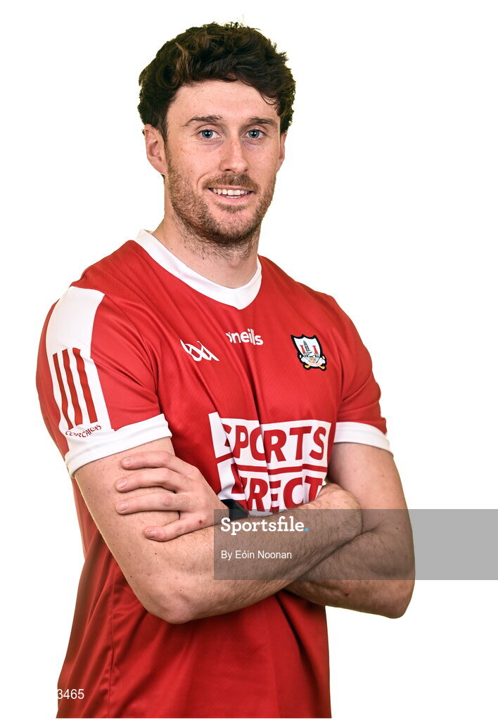 27 April 2023; Tim O'Mahony during a Cork hurling squad portraits session at Páirc Uí Chaoimh in Cork. Photo by Eóin Noonan/Sportsfile
