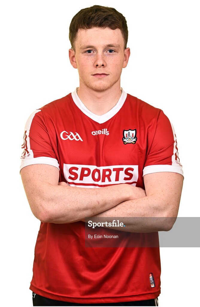 27 April 2023; Cormac O'Brien during a Cork hurling squad portraits session at Páirc Uí Chaoimh in Cork. Photo by Eóin Noonan/Sportsfile