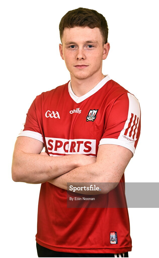 27 April 2023; Cormac O'Brien during a Cork hurling squad portraits session at Páirc Uí Chaoimh in Cork. Photo by Eóin Noonan/Sportsfile