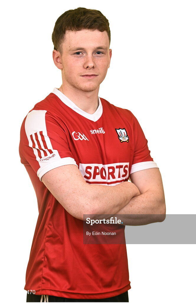 27 April 2023; Cormac O'Brien during a Cork hurling squad portraits session at Páirc Uí Chaoimh in Cork. Photo by Eóin Noonan/Sportsfile