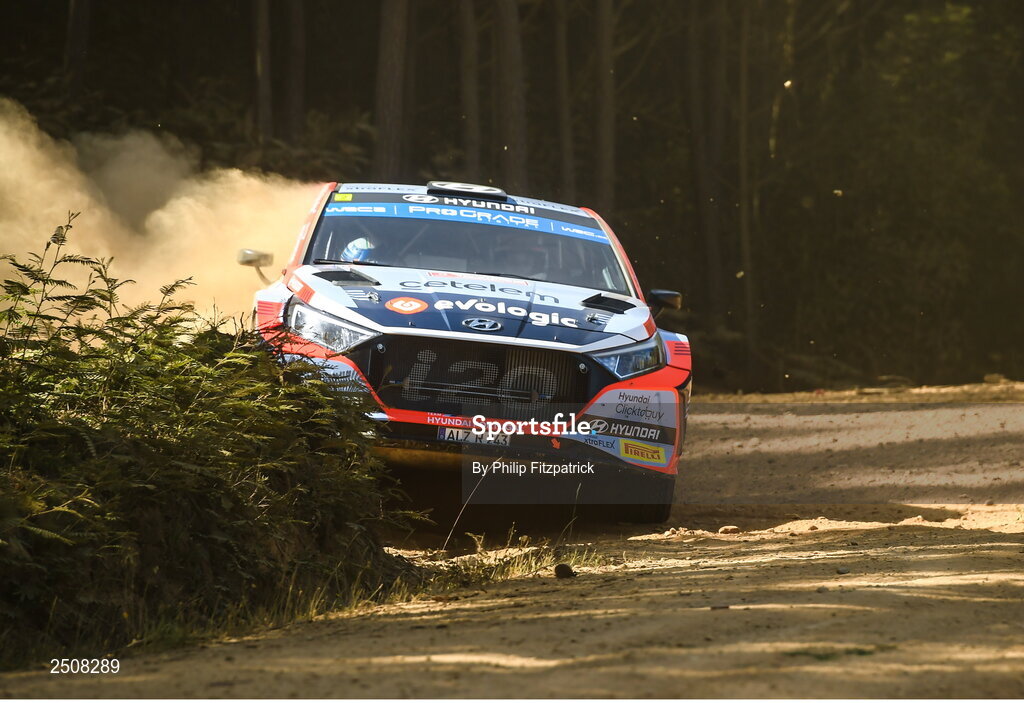 12 May 2023; Kris Meeke and James Fulton in their Hyundai i20 N during day two of the FIA World Rally Championship Portugal in Porto, Portugal. Photo by Philip Fitzpatrick/Sportsfile